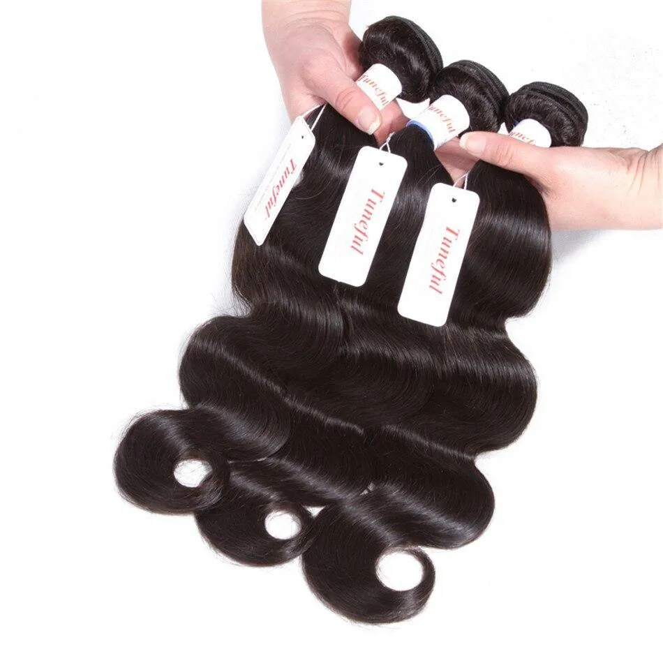 Tuneful Brazilian Body Wave Hair 3 Bundles Remy Hair Weft Weave Extensions