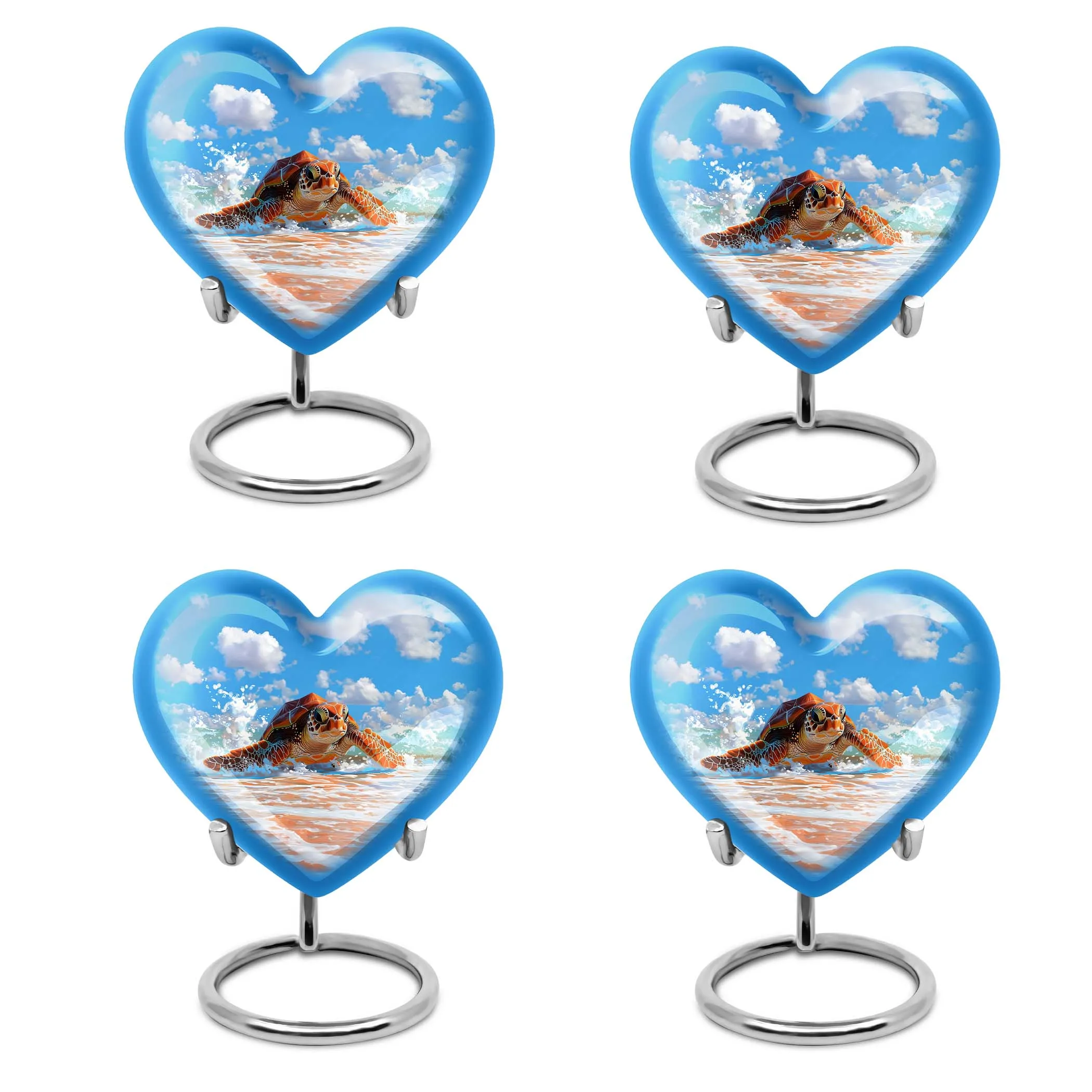 TURTLE Urn Memorial Cherish: Large Heart Urn for Adults