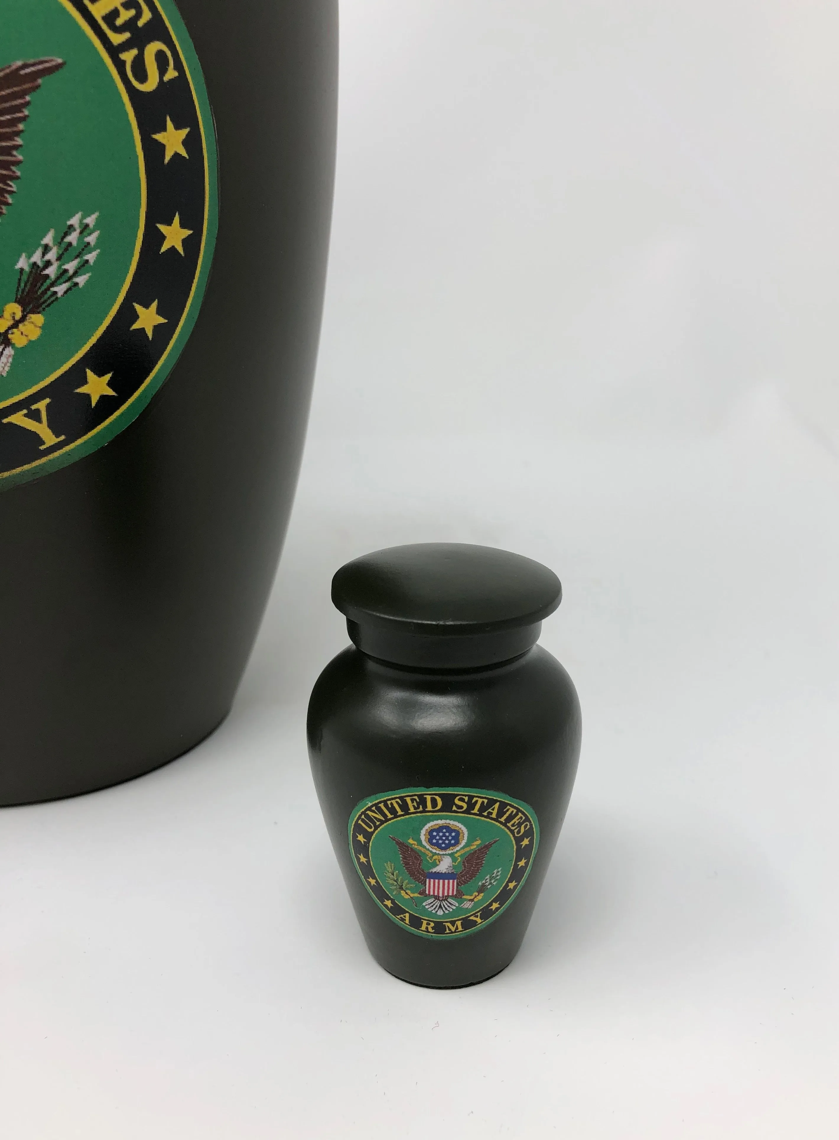 United States Army Black Cremation Urn Keepsake