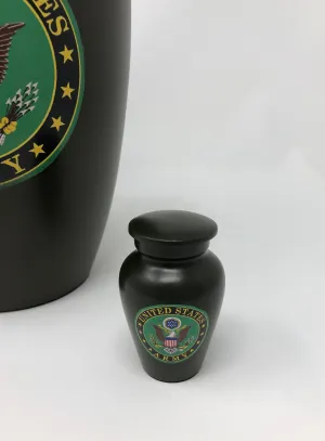 United States Army Black Cremation Urn Keepsake
