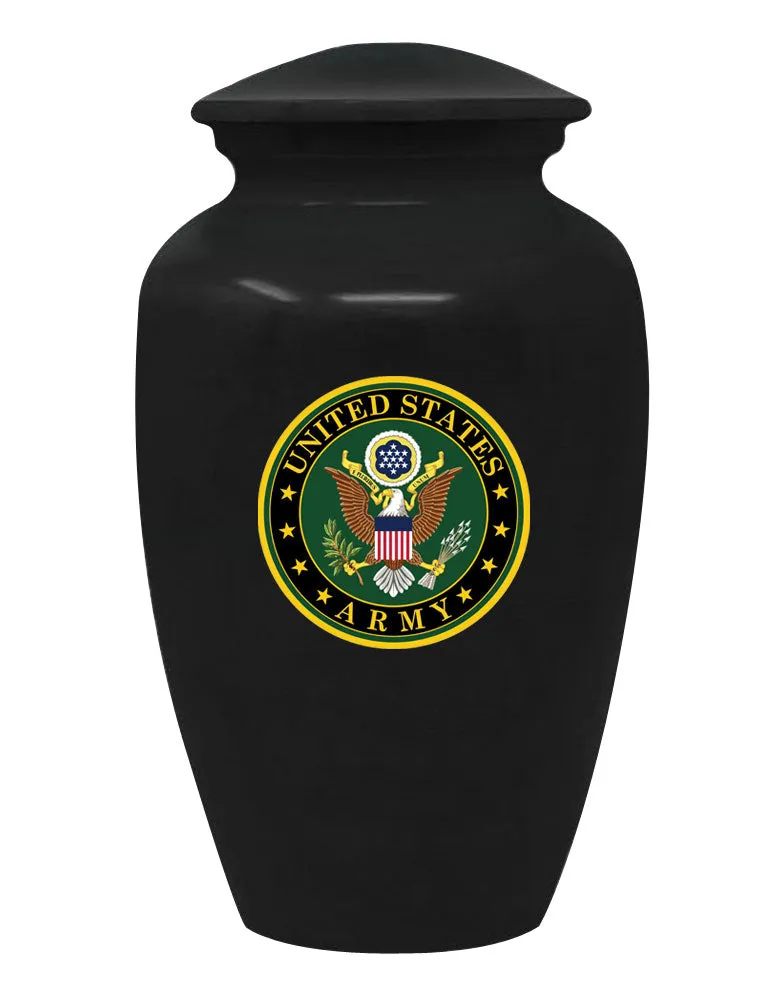 United States Army Black Cremation Urn