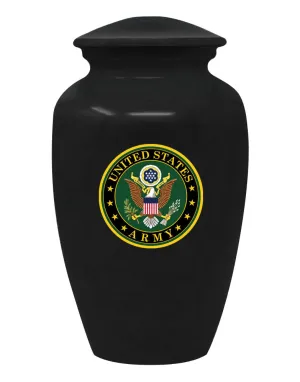 United States Army Black Cremation Urn
