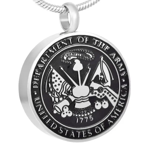 United States Army Black Cremation Urn