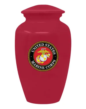 United States Marine Corps Red Cremation Urn