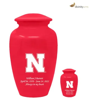 University of Nebraska Cornhuskers Red Memorial Cremation Urn