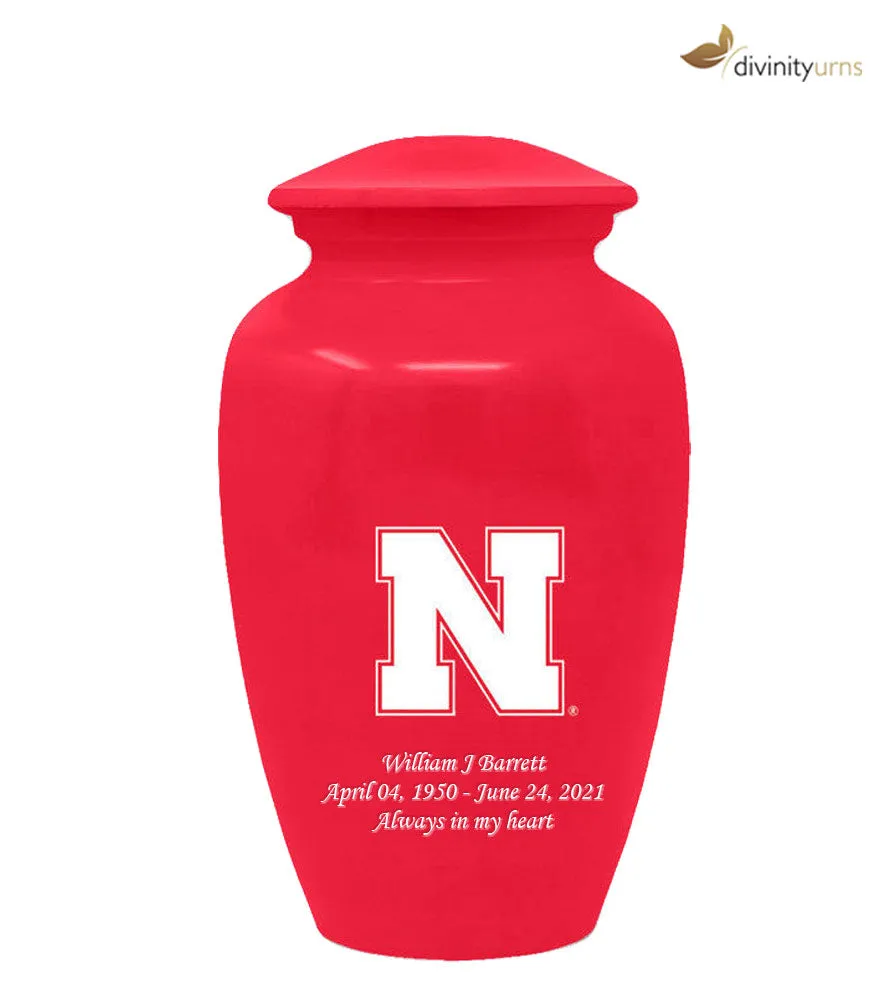 University of Nebraska Cornhuskers Red Memorial Cremation Urn