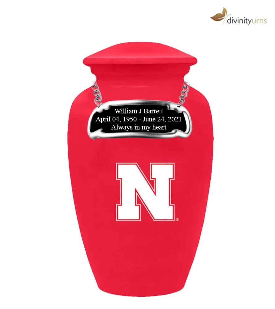 University of Nebraska Cornhuskers Red Memorial Cremation Urn