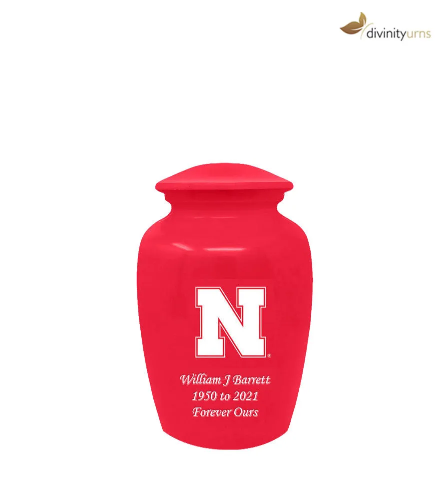University of Nebraska Cornhuskers Red Memorial Cremation Urn