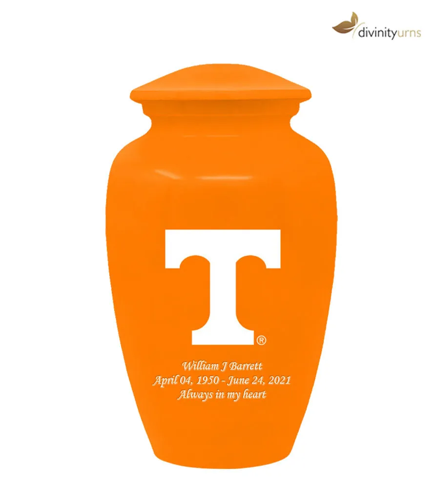 University of Tennessee Volunteers Orange Memorial Cremation Urn