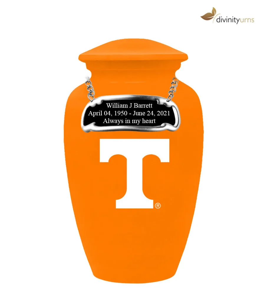 University of Tennessee Volunteers Orange Memorial Cremation Urn