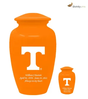 University of Tennessee Volunteers Orange Memorial Cremation Urn