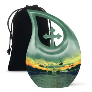 Valiant Tribute Military Urn - Keepsake for Loved Ones Passed