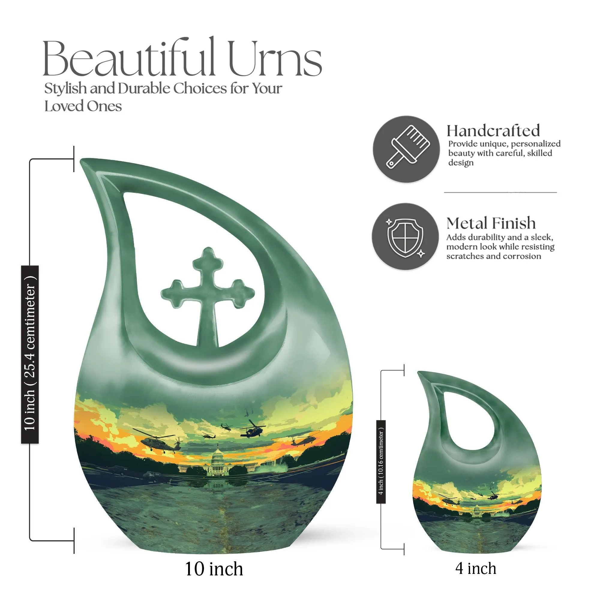 Valiant Tribute Military Urn - Keepsake for Loved Ones Passed