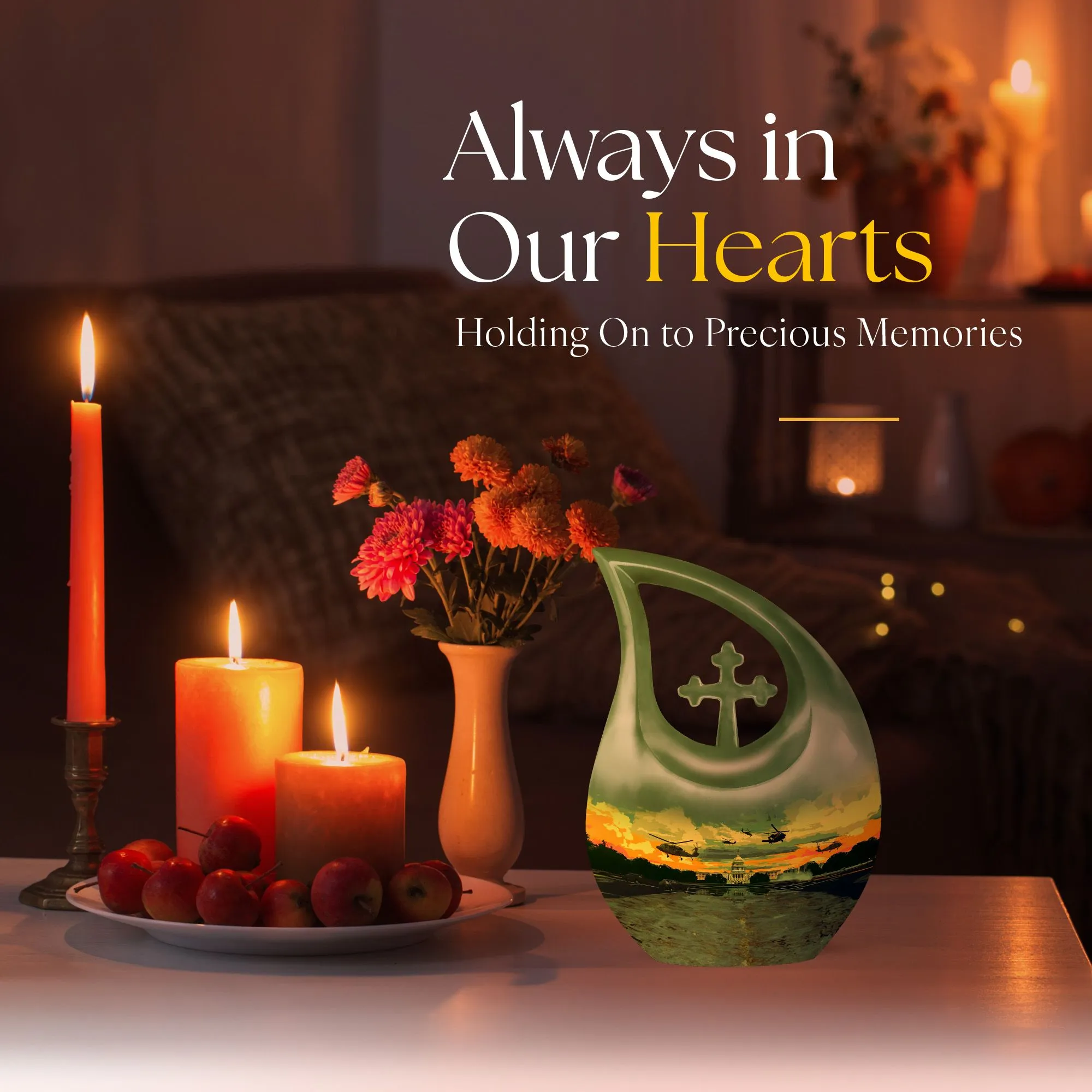 Valiant Tribute Military Urn - Keepsake for Loved Ones Passed