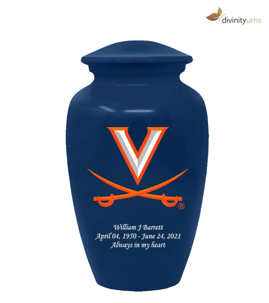 Virginia University Cavaliers Memorial Cremation Urn